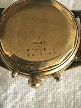 Vintage Universal Geneve Chronograph Wristwatch FOR PARTS/REPAIR 9