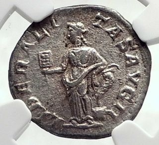 Elagabalus Authentic Ancient 219ad Silver Roman Coin W Liberalitas Ngc I72768