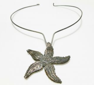 James Avery Large Starfish Star Fish Retired Collar Necklace 15.  25 " Vintage