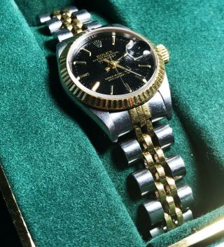 High Class Women ' s ROLEX Oyster Perpetual Date Just 468B Fashion Jewelry no res 3