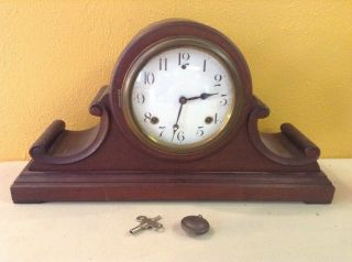 Vintage Antique Sessions 8 Day Half/hour Strike Cathedral Gong Mantle Clock