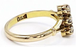 - Vintage HANDMADE 15ct Yellow Gold Diamond Ring - c1900 - VAL = $1,  600 3