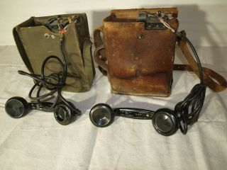 Field Telephone (quantity 2),  Wwii Vintage,  Ee8 - B,  One In Canvas Bag,  One In