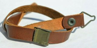 Us Army Early Green Buckle Wwii M1 Helmet Liner Leather Chinstrap Great Shape