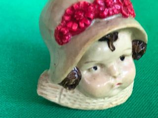 Antique Celluloid Figural Sewing Tape Measure 4