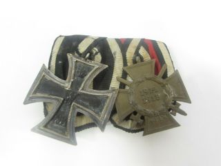 Wwi German Iron Cross 2nd Class Hindenburge Cross With Swords Wd Marked.