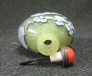 Special Chinese Glass Carve By Boat Design Snuff Bottle/////。。 7