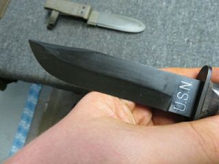 WWII US NAVY MARK 1 COMBAT/UTILITY KNIFE - CAMILLUS - - 7