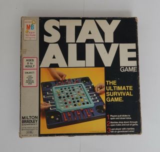 Vintage 1971 Mb Milton Bradley Stay Alive Ultimate Survival Board Game Complete