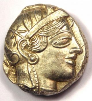 Ancient Athens Greece Athena Owl Tetradrachm Coin (454 - 404 BC) - AU 2