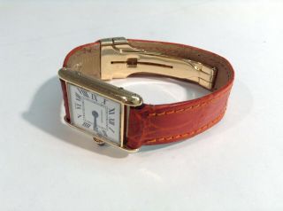 CARTIER TANK LOUIS 18K Y/Gold Ladies w Roman Dial Runs But Needs Service/Repair 6