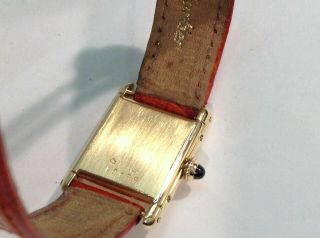 CARTIER TANK LOUIS 18K Y/Gold Ladies w Roman Dial Runs But Needs Service/Repair 9