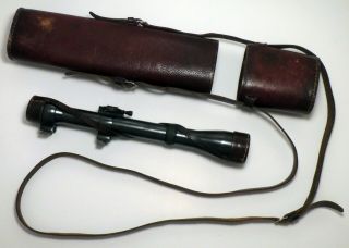 German Sniper Scope & Leather Case Skoparette 4x26 VoigtlÄnder A - G Braunschweig