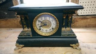 Antique E.  Ingraham Co.  Bristol,  Ct.  Usa Mantle Clock Or Restoration