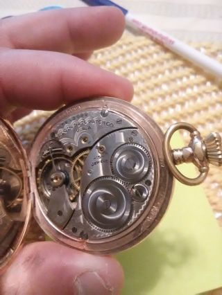 1920 12s 15j Elgin Pocket Watch grade 314 model 2 class 113 gold filled case k 8