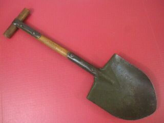 Wwi Era Us Army M1910 Entrenching Tool T - Handle Shovel - Us Marked - 2