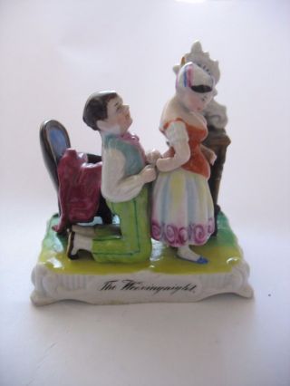 Antique Staffordshire Porcelain Fairing Figurine " The Wedding Night "