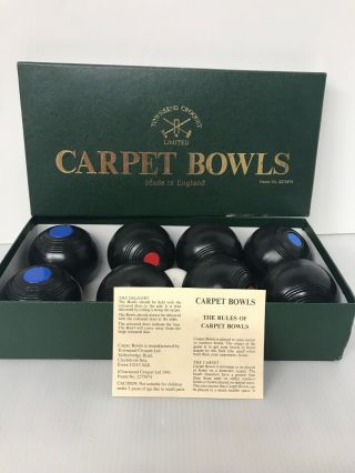 Vintage Carpet Bowls Townsend Croquet Limited Indoor Ball Game England Complete