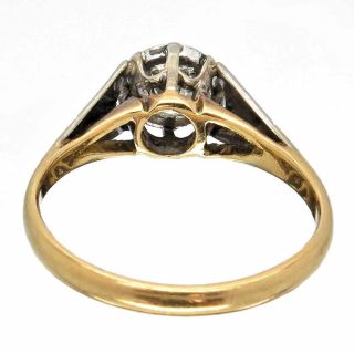 1920s / 30s Art Deco Vintage Engagement Ring,  0.  45 Carat Cushion Old Cut Diamond 7