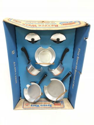 Revere Ware Miniature Replicas 7 Piece Pots Pans Set Chilton Toy