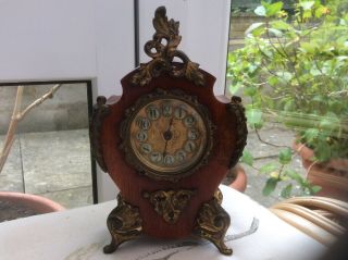 Antique Mantel Clock The British United Clock Co Porcelain No 