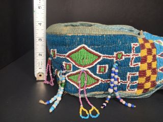 Antique Native American Cradleboard and Necklace Kiowa early 20th Century 8