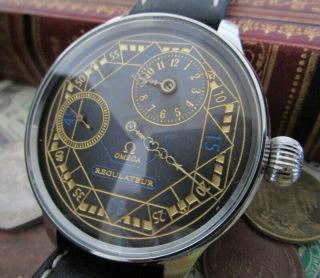 Omega Watches Regulator Antique Oh Hand - Rolled 1920 Skeleton Vintage