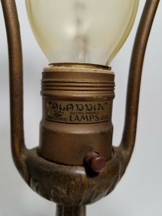 Rewired Antique Art Nouveau Cast Iron Aladdin Lamp For Table or Desk No.  9344 3