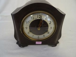 Vintage 1930s Smiths Of Enfield Bakelite Mantel Clock Kb
