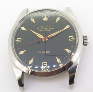 Vintage ’58 Rolex Oyster Air King Mens Steel Wrist Watch Cal 1530 Ref 5504 $1n/r