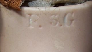 Antique 13 1/2 inch Block Letter F.  Gaultier French Doll 8