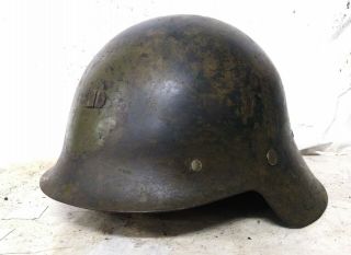 Spanish M1916 Helmet,  Camo Franco Reissue Spanish Civil War Rare