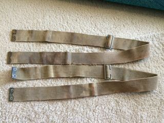 Ww1 08 Pattern Wide Shoulder Straps With Buckles Faint Marking
