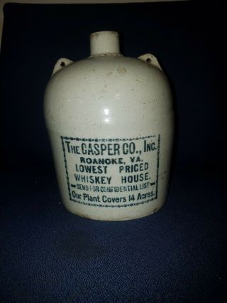 The Casper Co.  Inc.  Roanoke Va.  Whiskey Crock / Jug