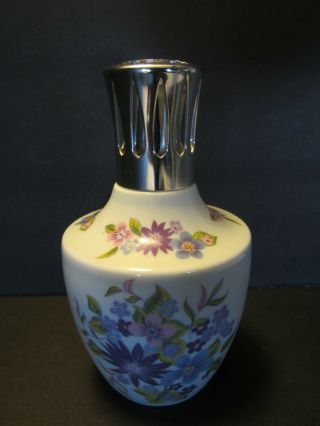 Antique French Paris Lamp Lampe Berger Porcelain Aroma Therapy Oil 1940 Floral