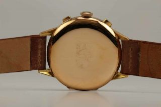 Vintage Eberhard 18K Rose Gold Mechanical Chronograph Watch Circa 1940s 37mm 5