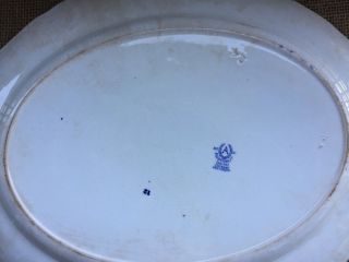 Allerton CHINESE BLUE & white LARGE OVAL PLATTER 16 - 1/4 