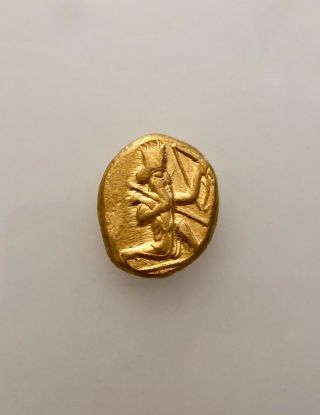 Ancient Solid Gold Coin Daric Achaemenid Empire 420 - 375 Bc