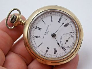 Antique Vintage 20 Year Gold Filled York Standard Chronograph Pocket Watch