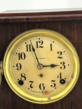 Antique Seth Thomas Wooden Shelf or Mantle Clock 5