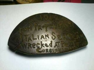 Artifact Piece Of Wood Propeller From Navy Sea Plane Wreck 1918 In Italy