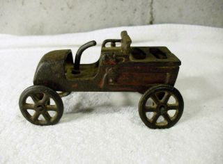 Antique Kenton Hubley Arcade? Cast Iron Toy Car Roadster W/steering Tiller