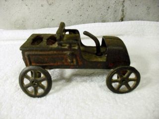 Antique Kenton Hubley Arcade? Cast Iron Toy Car Roadster w/Steering Tiller 3