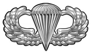 U.  S.  Army Airborne Basic Parachutist Badge All Metal Sign 14 x 8 