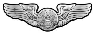 Air Force Enlisted Aircrew Basic Pilots Wings All Metal Sign (large) 16 X 5 "