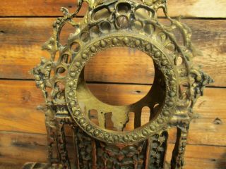 Antique? French Brass Figural Mantel Clock (Just Case) 3