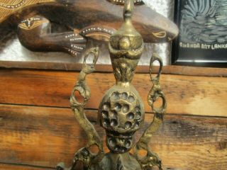 Antique? French Brass Figural Mantel Clock (Just Case) 4