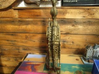 Antique? French Brass Figural Mantel Clock (Just Case) 5