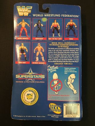 1996 Jakks Titan Ultimate Warrior WWF Superstars Series 2 Figure NIB 3
