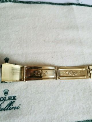 Vintage Rolex 14k Oyster Perpetual Date Men ' s Jubilee Bracelet Watch Ref 15037 4